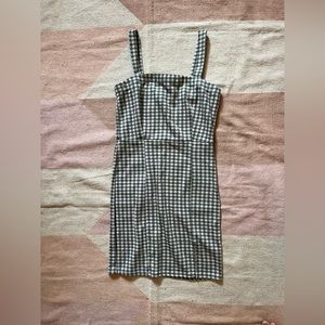 Forever 21 (Small) Grey and White Checkered Dress
